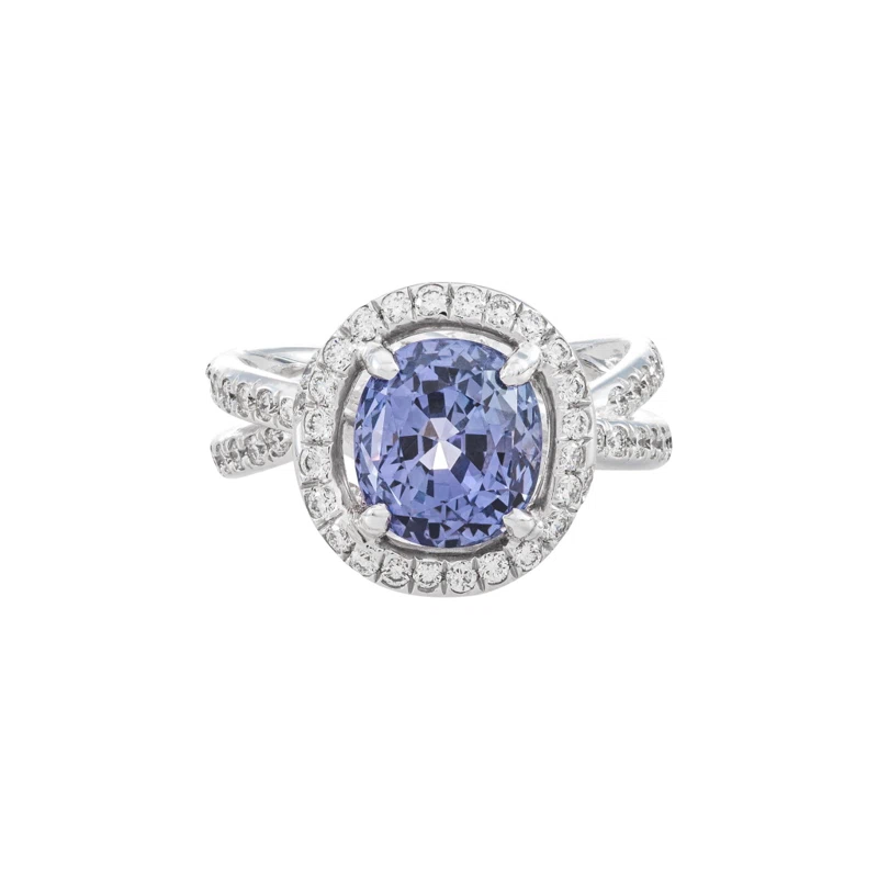 White Gold, 4.80ct Purple Sapphire and Diamond Ring