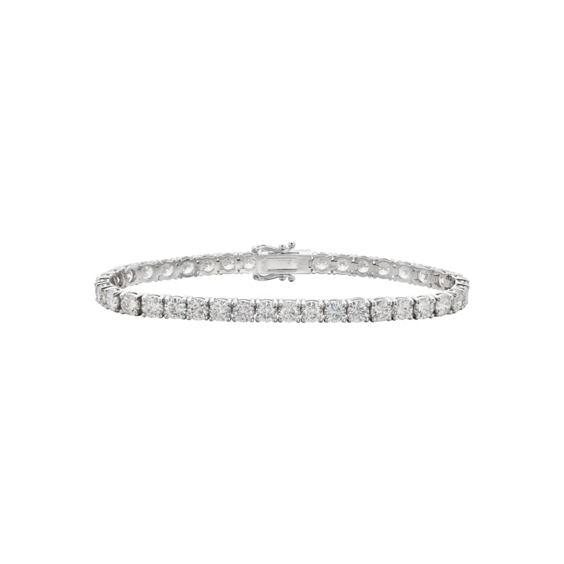 White Gold and 11.70ctw Round Briliant Cut Diamond Tennis Bracelet