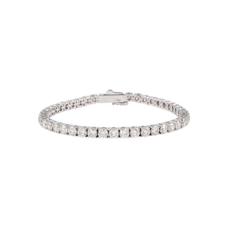 White Gold and 11.05ctw Round Brilliant Cut Diamond Tennis Bracelet