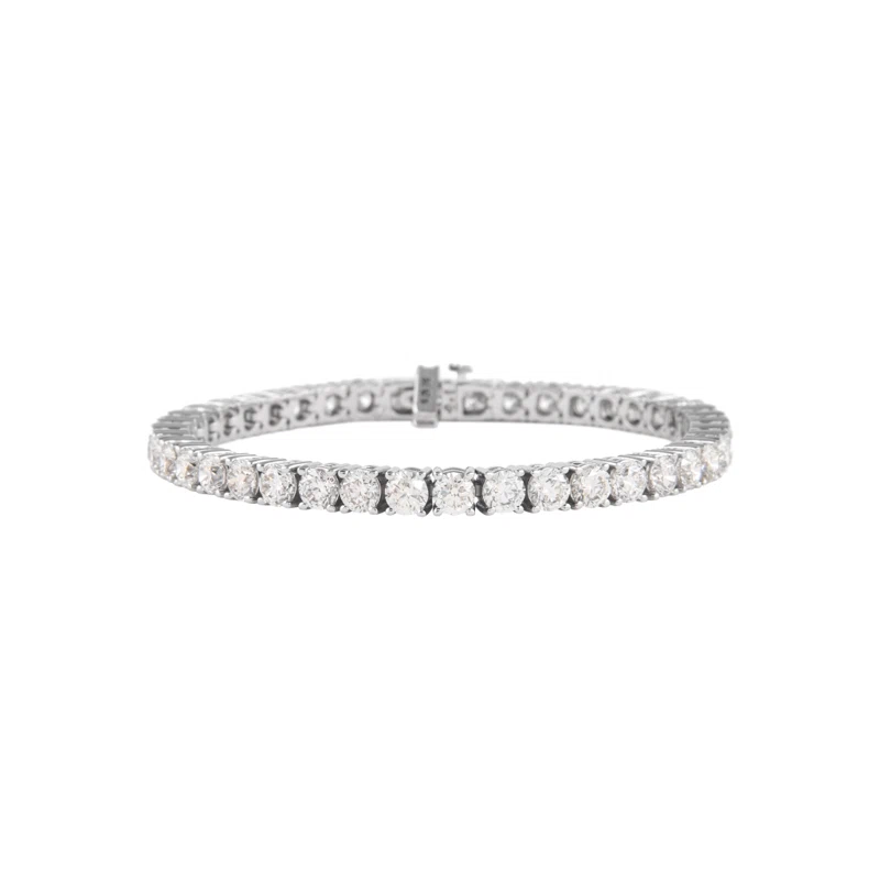 White Gold and 12.85ctw Round Brilliant Cut Tennis Bracelet