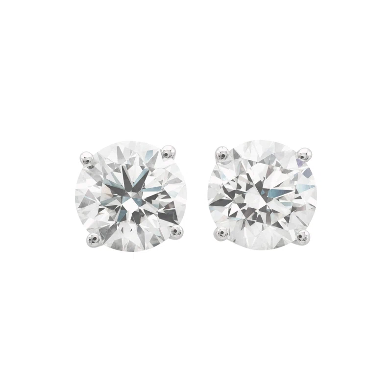White Gold and 2.15ctw Round Brilliant Cut Diamond Stud Earrings