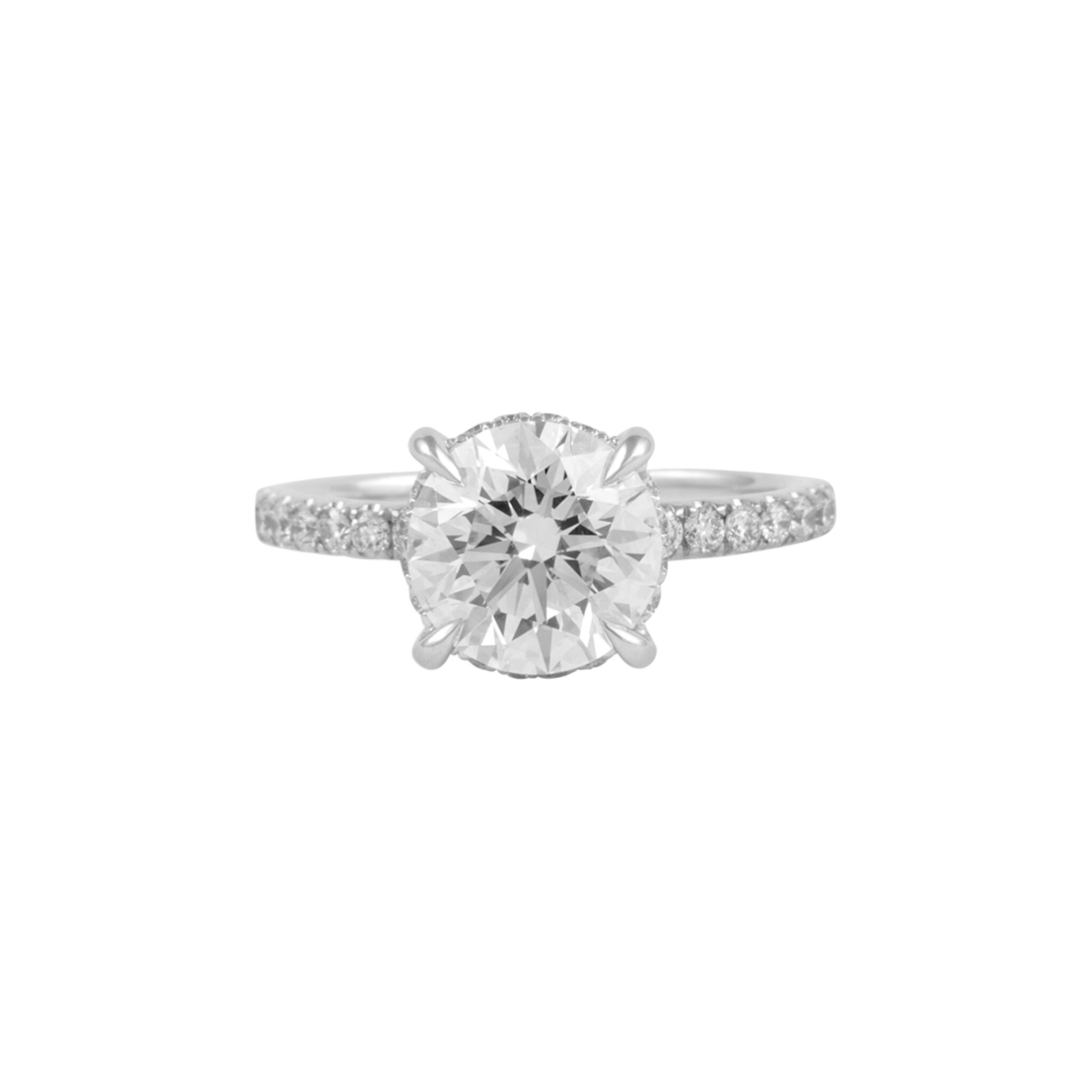 White Gold and 2.03ct Round Brilliant Cut Diamond Engagement Ring — view 1