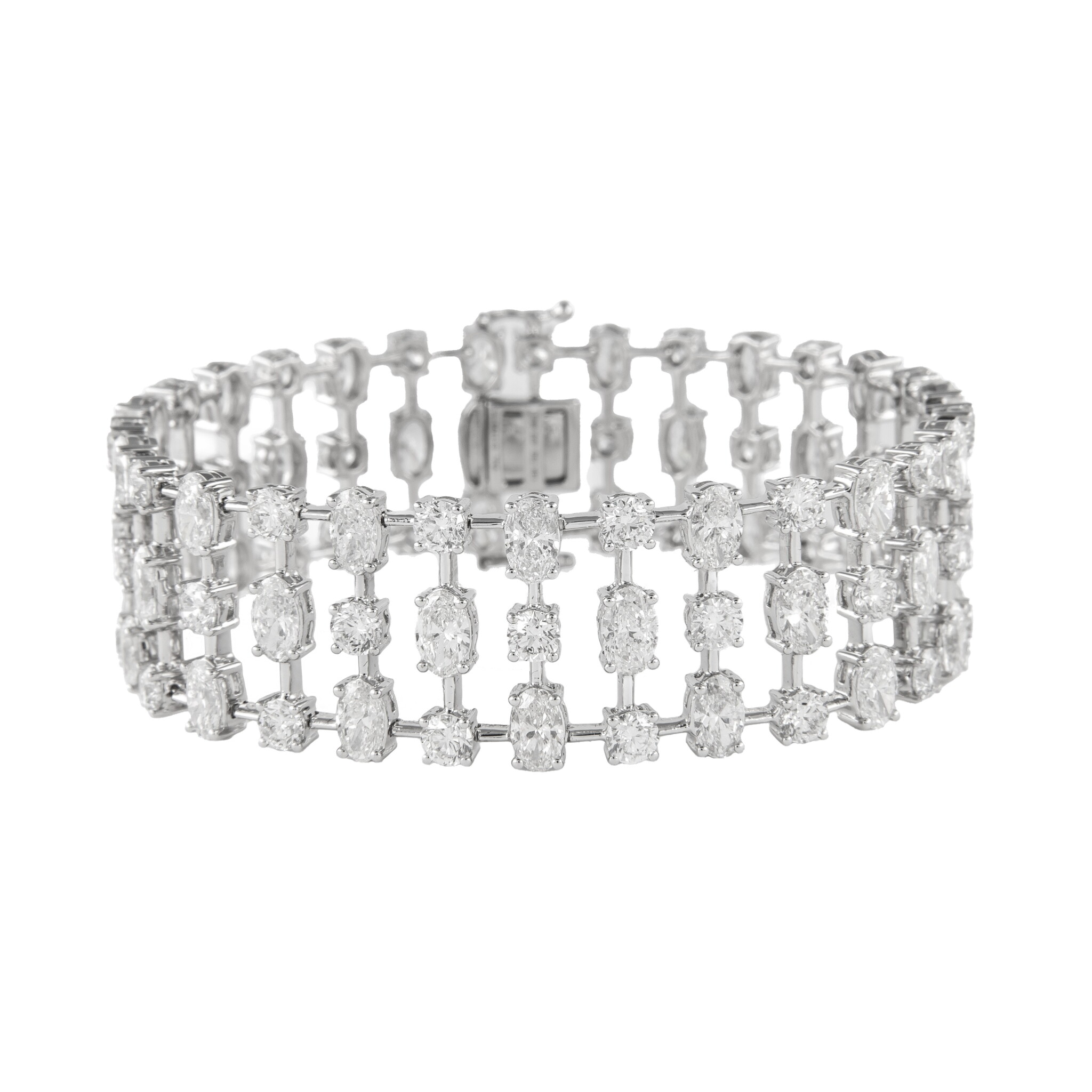White Gold and 22.45ctw Fancy Cut Diamond Bracelet — view 1