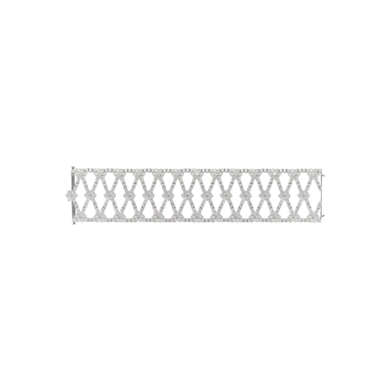 White Gold and 30.30ctw Round Brilliant Cut Diamond Bracelet