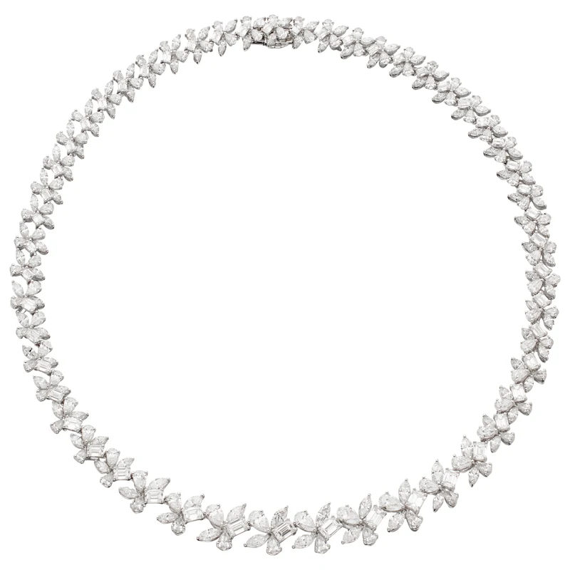 White Gold and 32.30ctw Diamond Collar Necklace