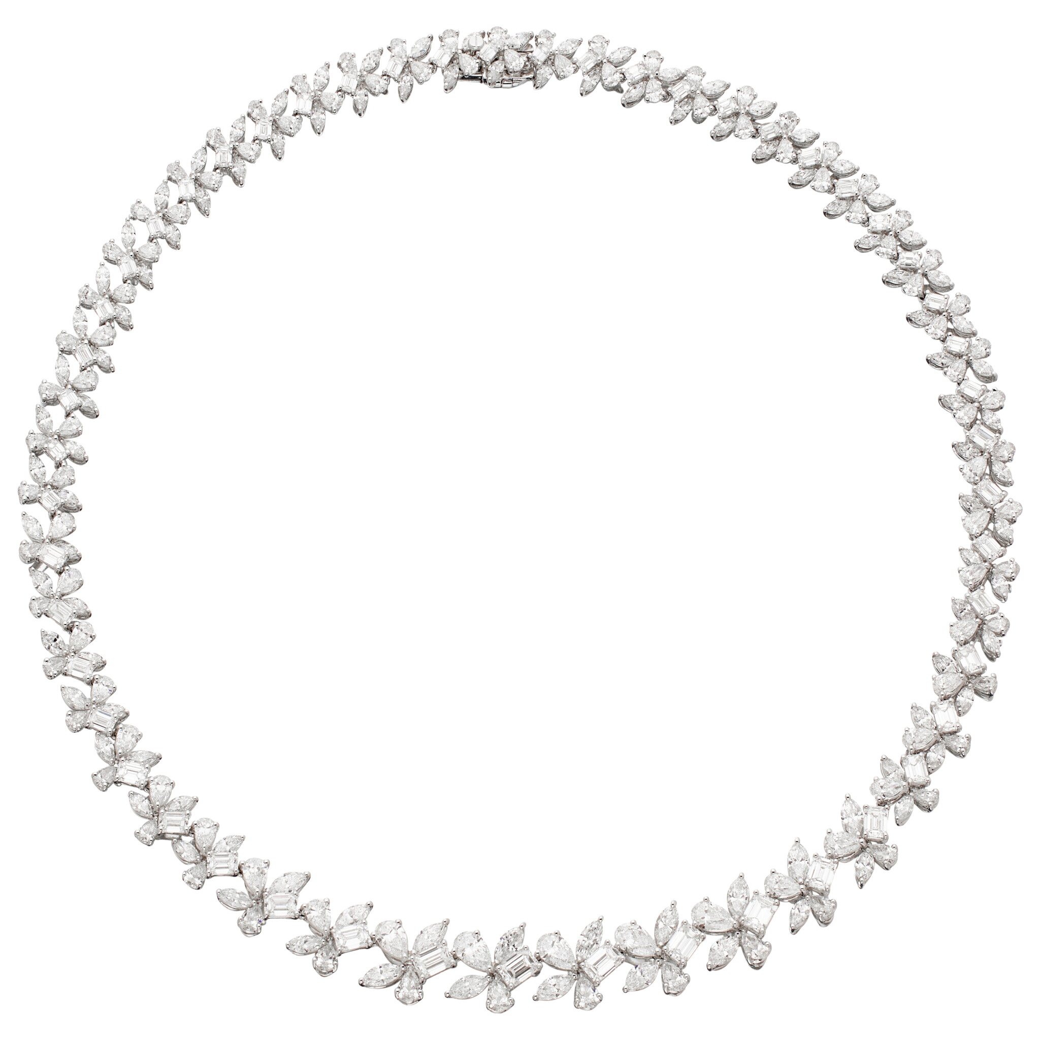 White Gold and 32.30ctw Diamond Collar Necklace — view 1