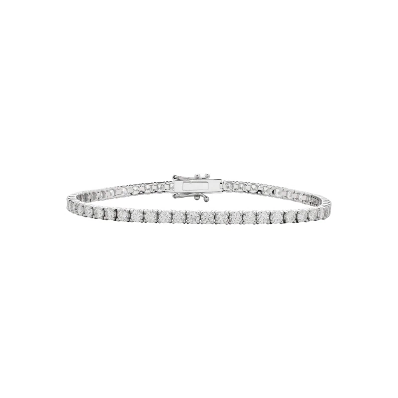 White Gold and 5.00ctw Round Brilliant Cut Diamond Tennis Bracelet