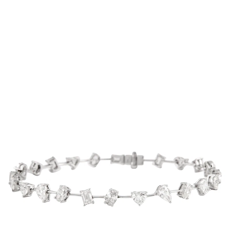 White Gold and 5.20ct Fancy Cut Diamond Bracelet
