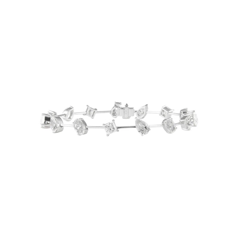 White Gold and 7.50ctw Fancy Cut Diamond Bracelet
