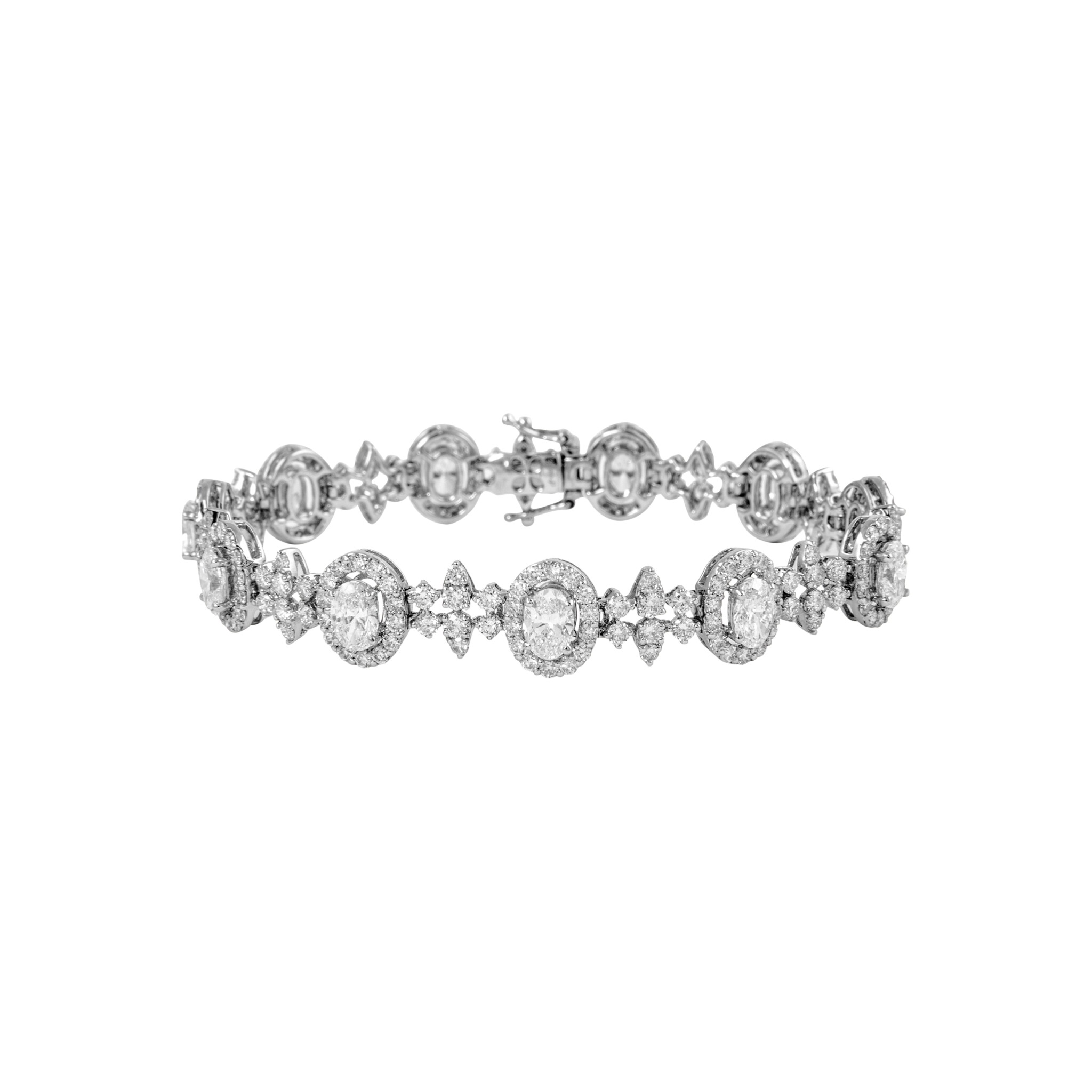 White Gold and 9.65ctw Diamond Bracelet — view 1