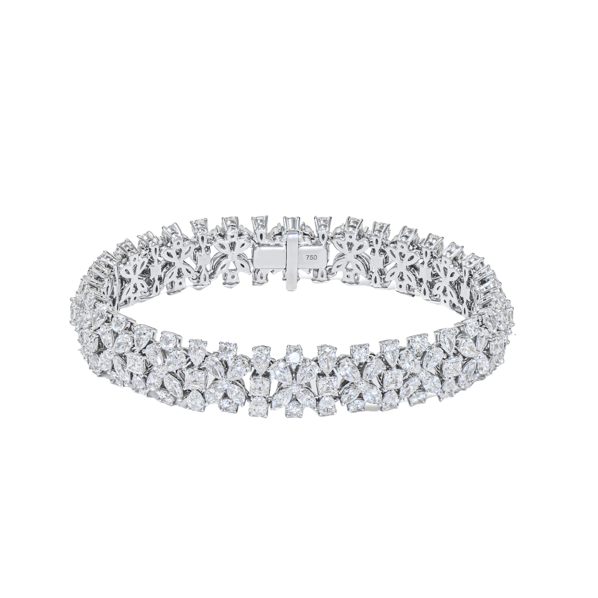 White Gold and Diamond Bracelet  — view 1