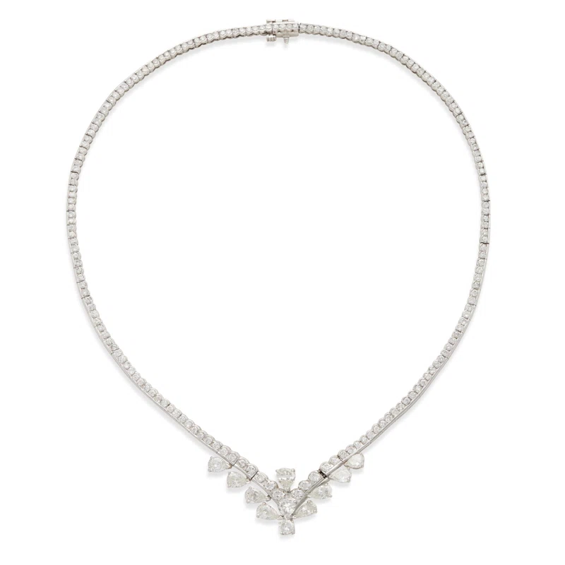 White Gold and Diamond Collar Necklace