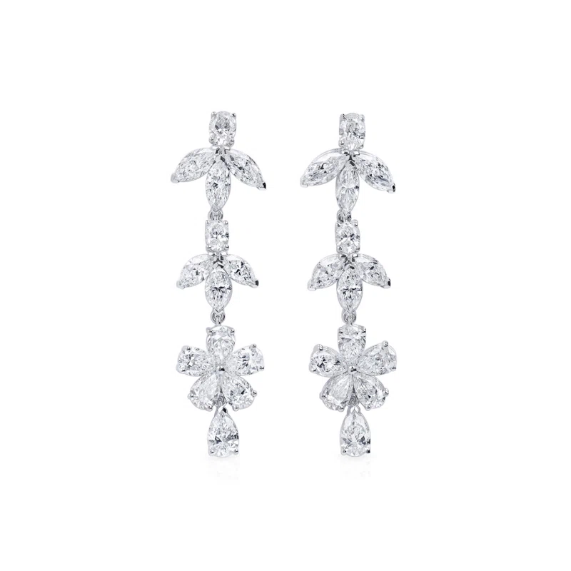 White Gold and 6.00ctw Diamond Drop Earrings