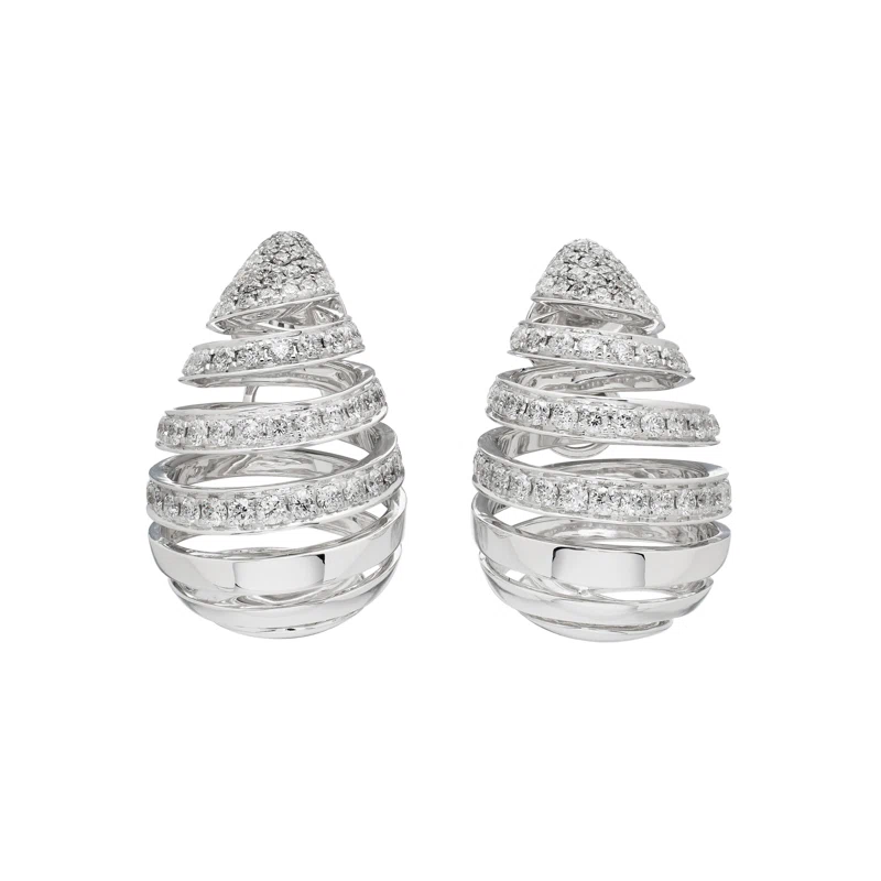 White Gold and Diamond Earrings