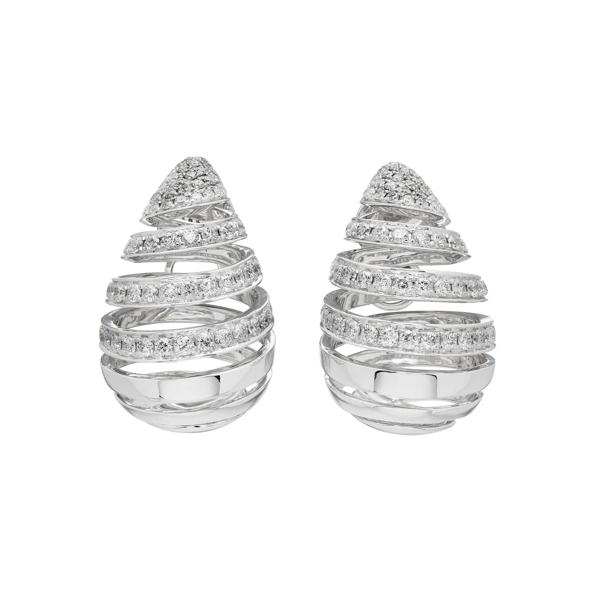 White Gold and Diamond Earrings — view 1