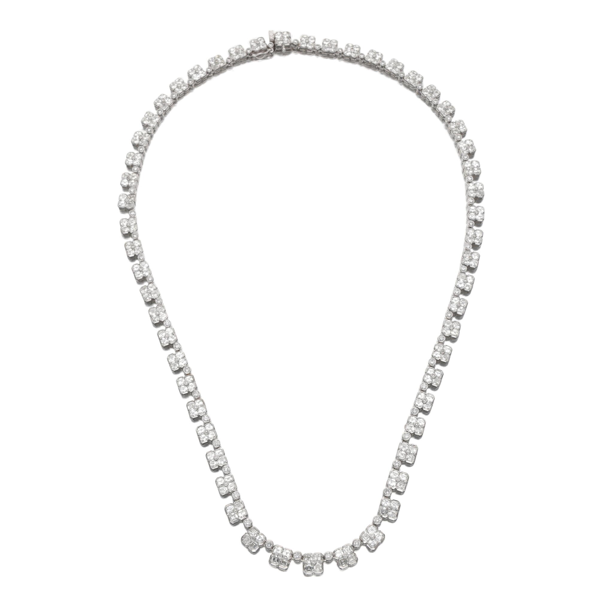 White Gold and Diamond Necklace — view 1