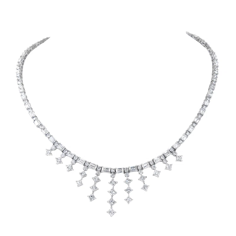 White Gold and Diamond Necklace
