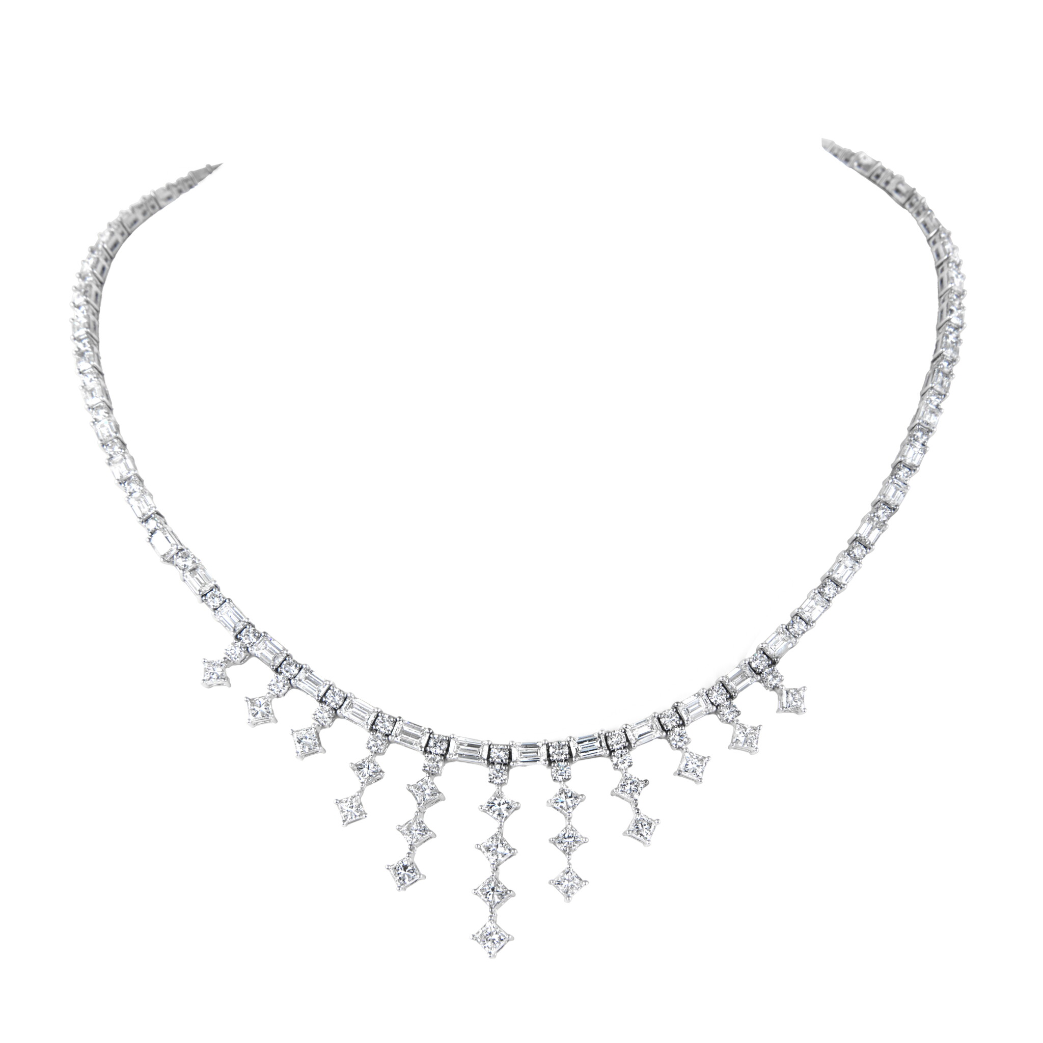 White Gold and Diamond Necklace — view 1