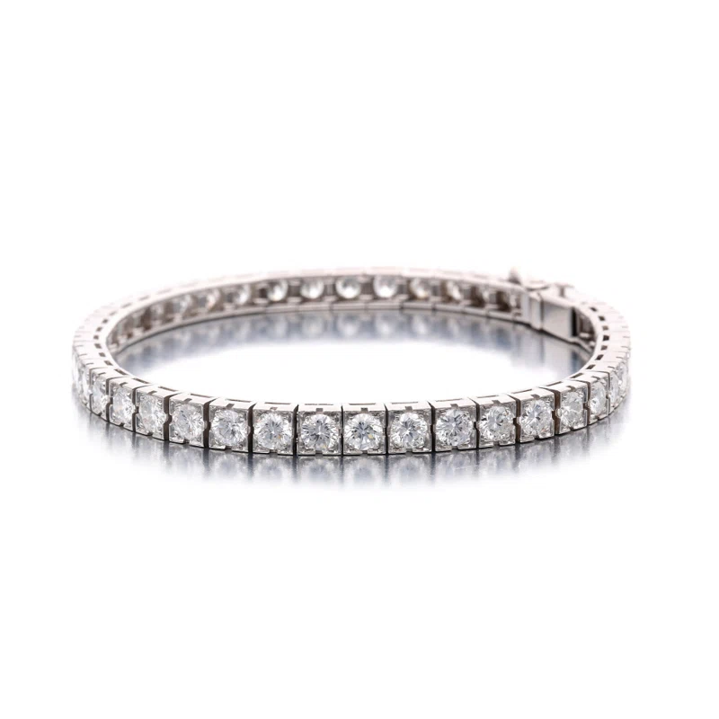 White Gold and 9.00ctw Round Brilliant Cut Diamond Tennis Bracelet