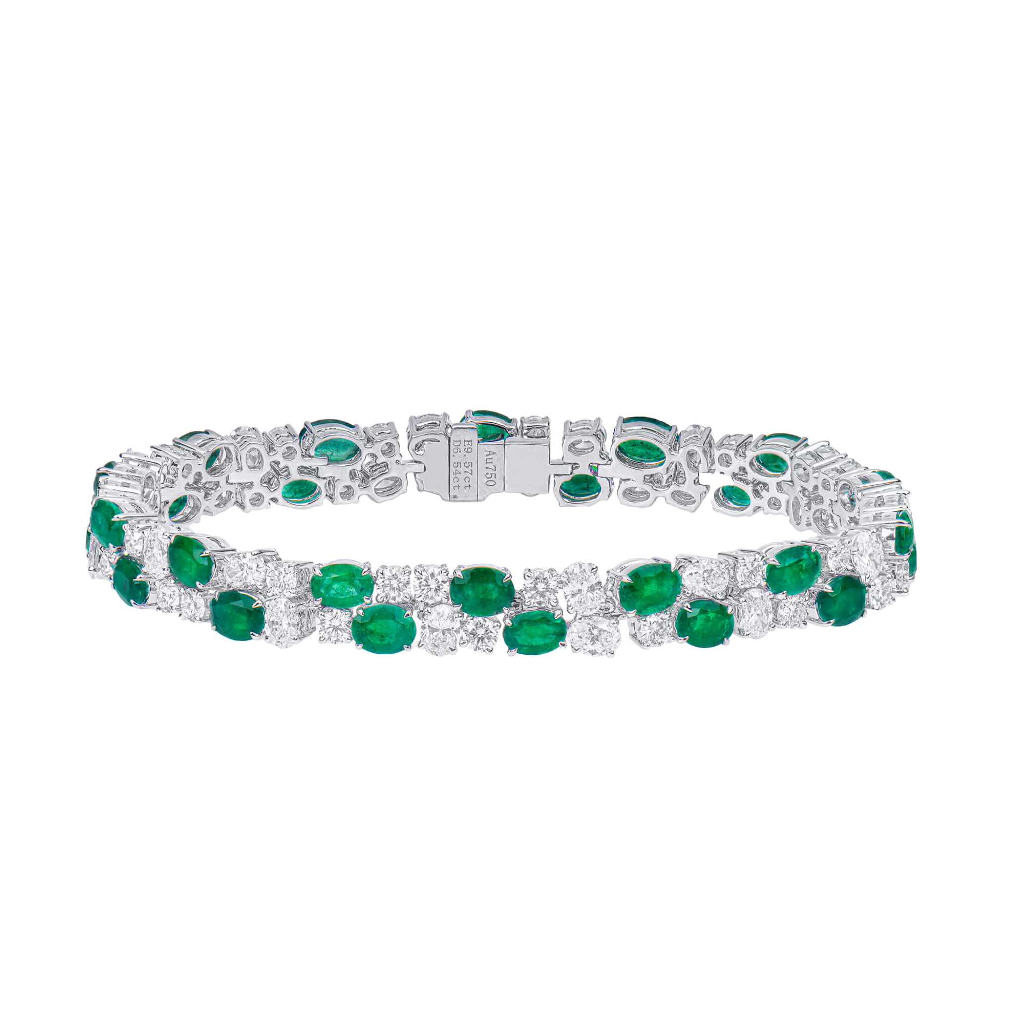 White Gold and Emerald Bracelet — view 1