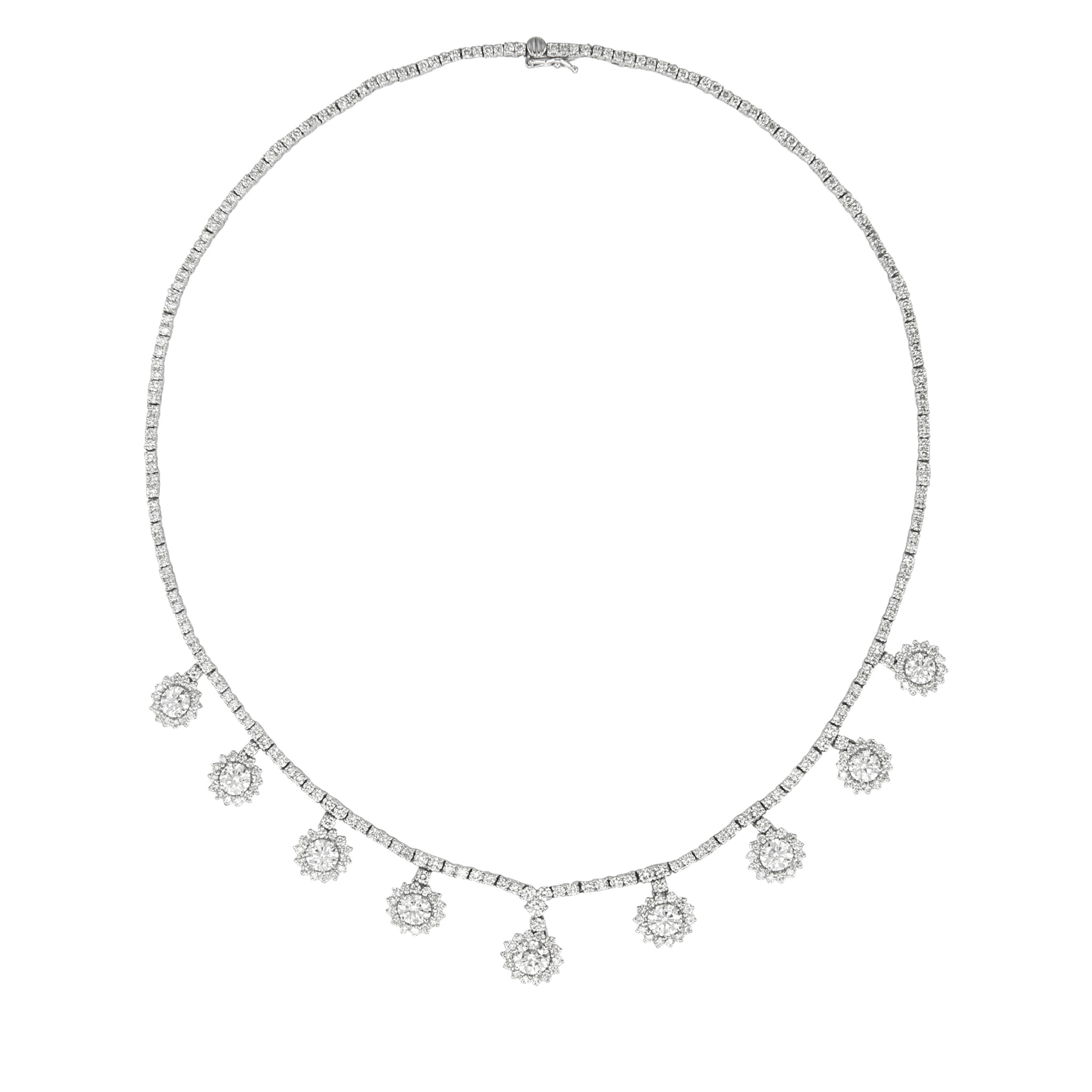 White Gold and Diamond Necklace — view 1