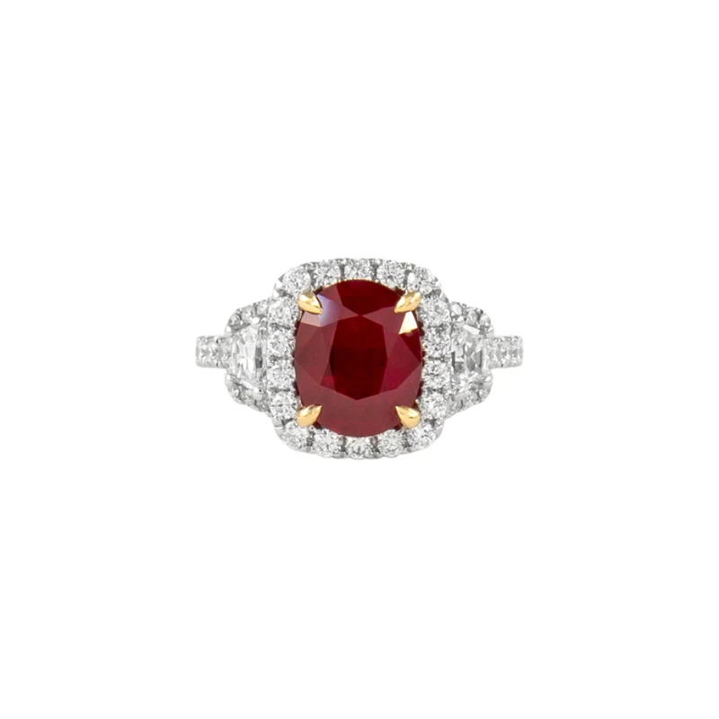 White Gold, Gold, 2.25ct Burmese Ruby and Diamond Ring