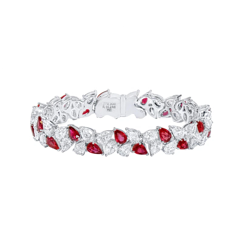 White Gold, Ruby and Diamond Bracelet