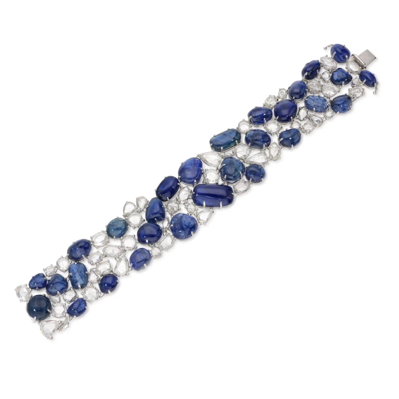 White Gold, Sapphire and Diamond Bracelet