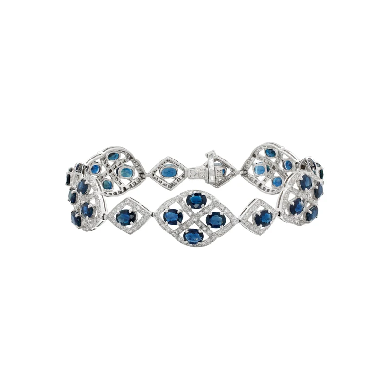 White Gold, Sapphire and Diamond Bracelet