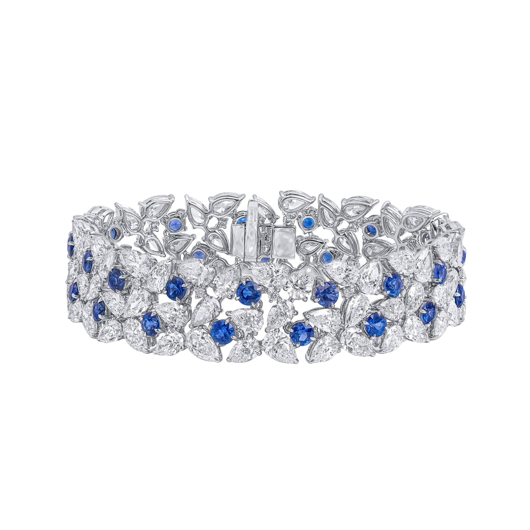 White Gold, Sapphire and Diamond Bracelet — view 1