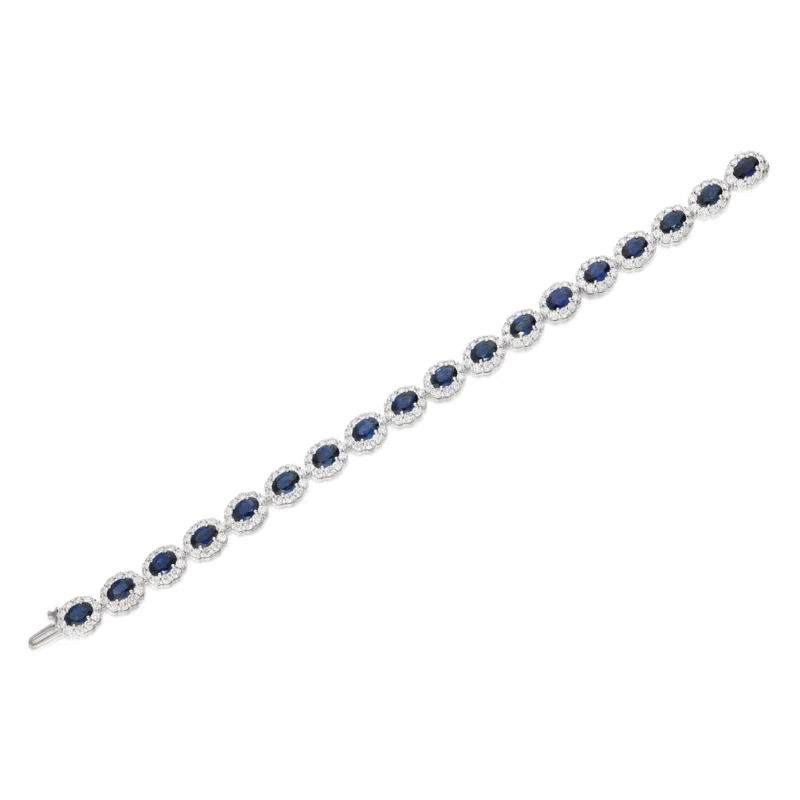 White Gold, Sapphire and Diamond Bracelet