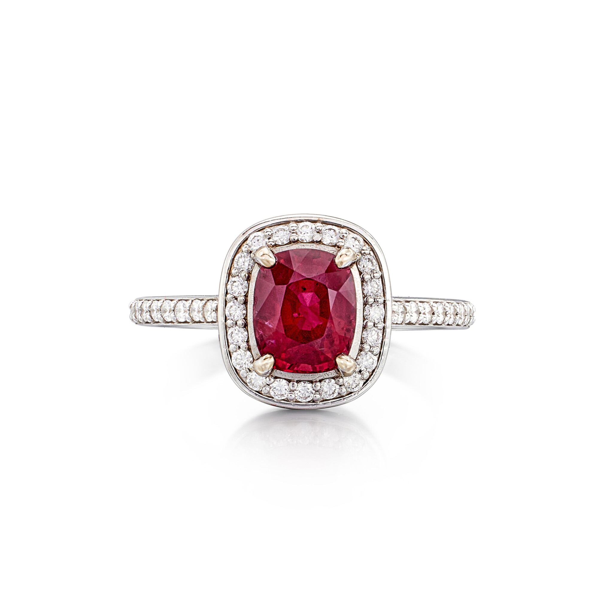 White Gold, 2.10ct Spinel and Diamond Ring — view 1