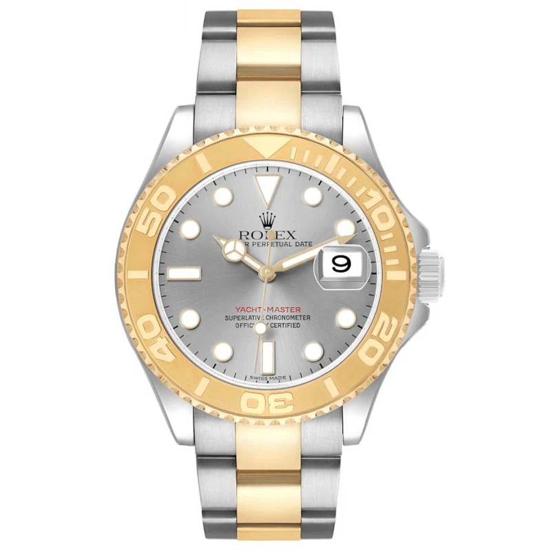 Yacht-Master (Reference 16623). A 40mm yellow gold stainless steel automatic wristwatch with date. 2005-2006