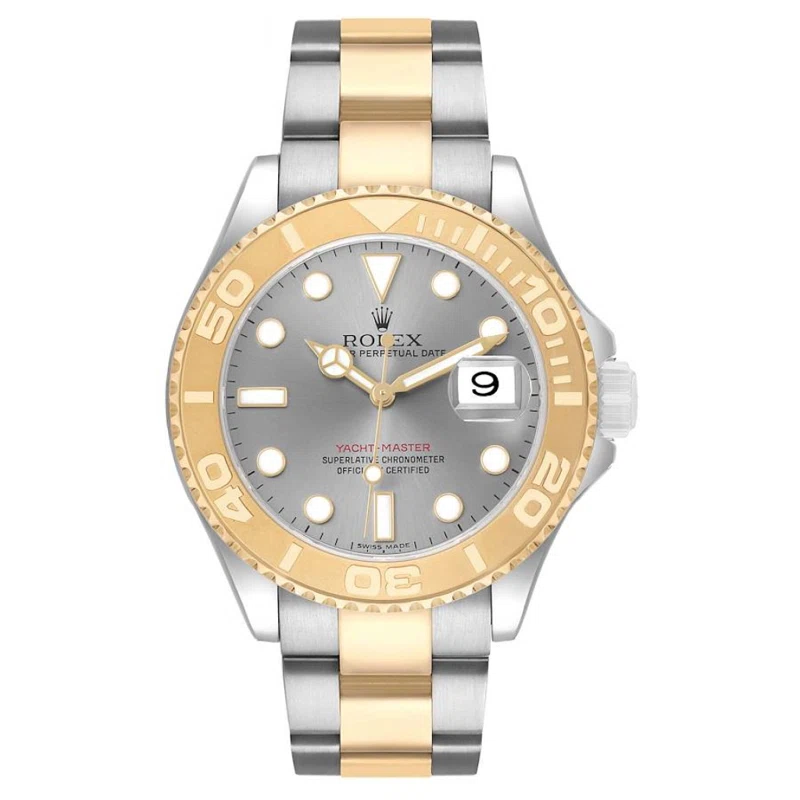 Yacht-Master (Reference 16623). A 40mm yellow gold stainless steel automatic wristwatch with date. 2005-2006