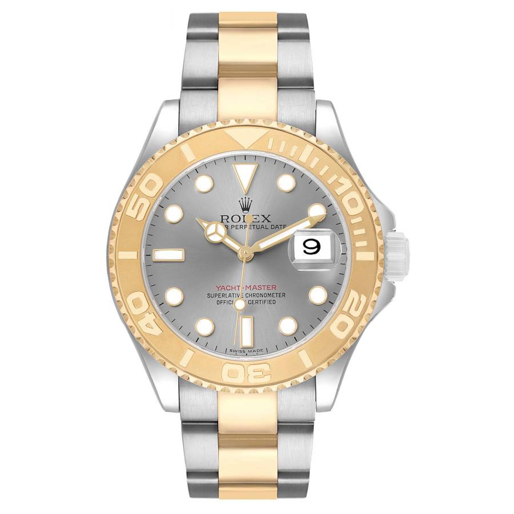 Yacht-Master (Reference 16623). A 40mm yellow gold stainless steel automatic wristwatch with date. 2005-2006 — view 1